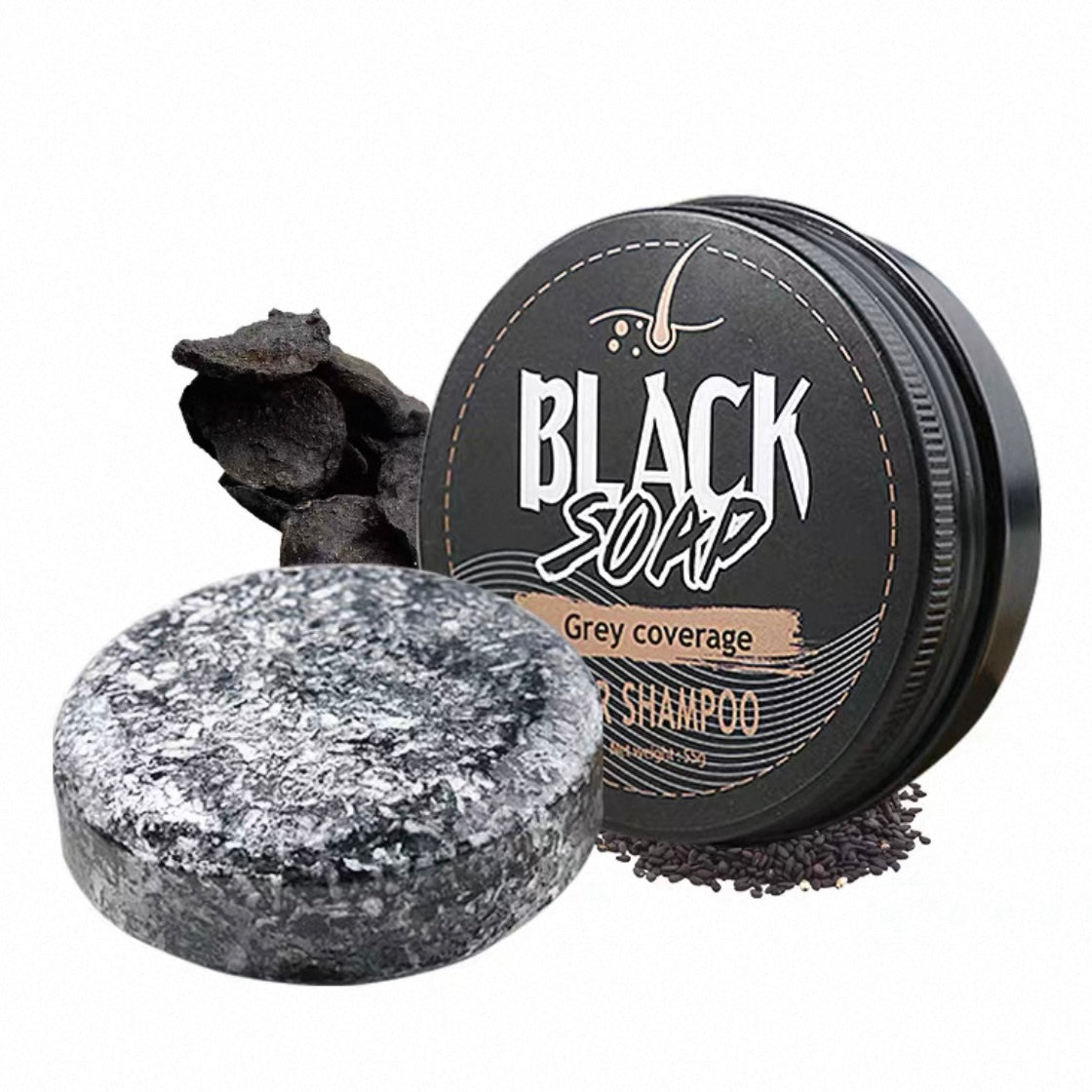 Soap Cover™ – Shampoing Naturel Anti cheveux gris | Élimine définitivement les cheveux blancs et redonne 10 ans de jeunesse