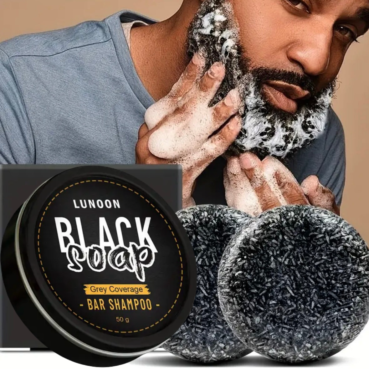 Soap Cover™ – Shampoing Naturel Anti cheveux gris | Élimine définitivement les cheveux blancs et redonne 10 ans de jeunesse